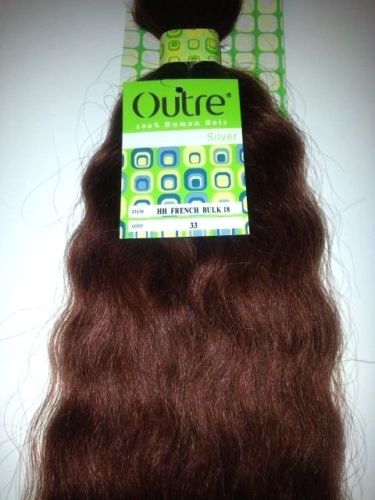 Human hair tangle-free french bulk for braiding; 16 inch wavy; Outre silver image 0