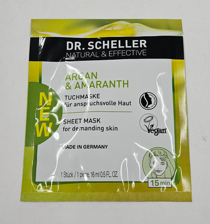 Dr Scheller argan and amaranth anti-wrinkle sheet mask image 1
