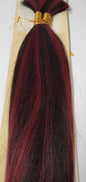 Human hair tangle-free yaki bulk straight for braiding; Milky way image 0