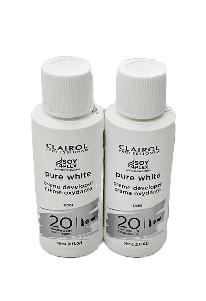Set of 2 Clairol professional pure white creme developer 20 volume; 2fl.oz x2 image 0