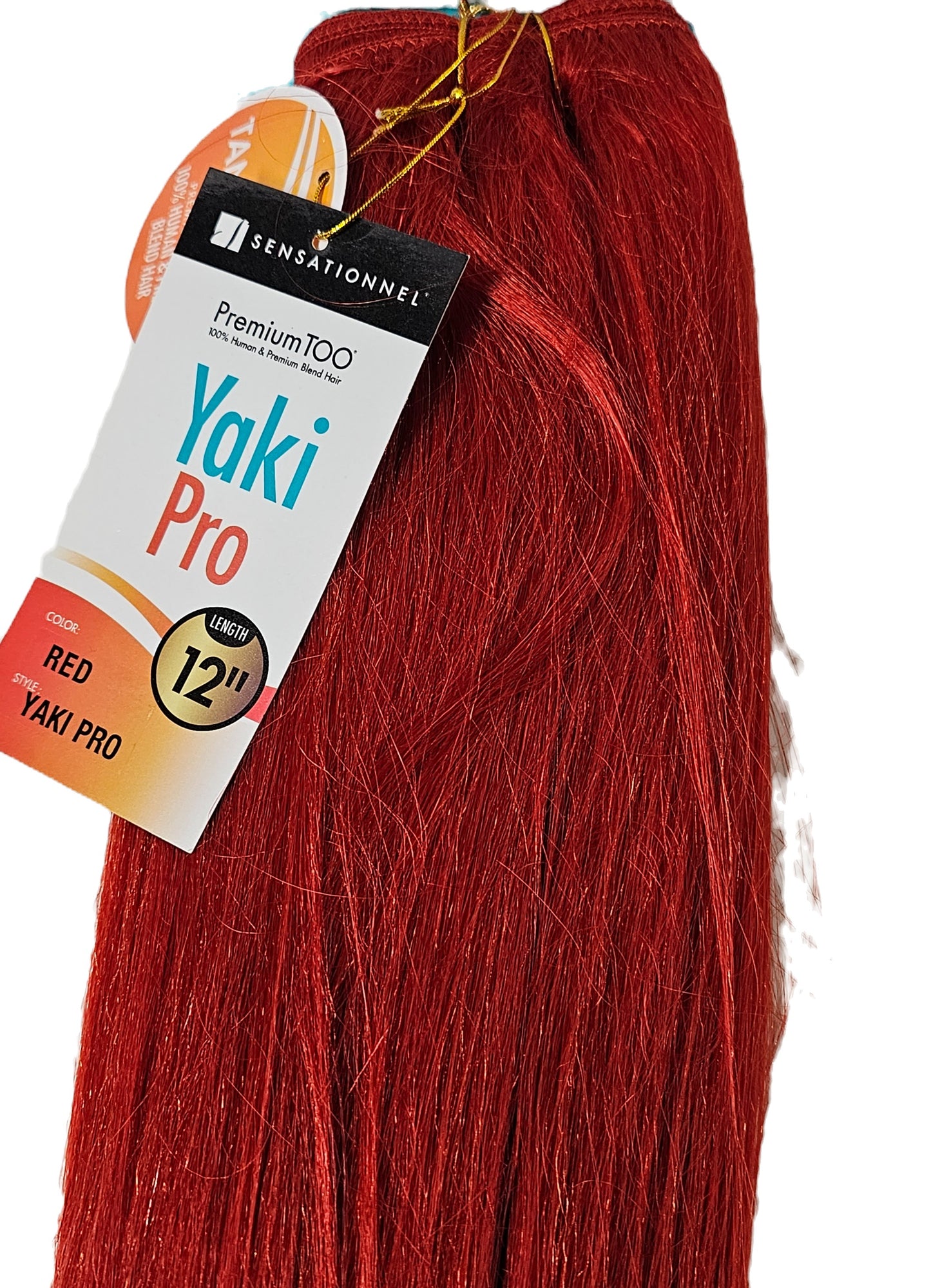Human hair and premium blend weave straight for sew-in; weft; Yaki pro image 0