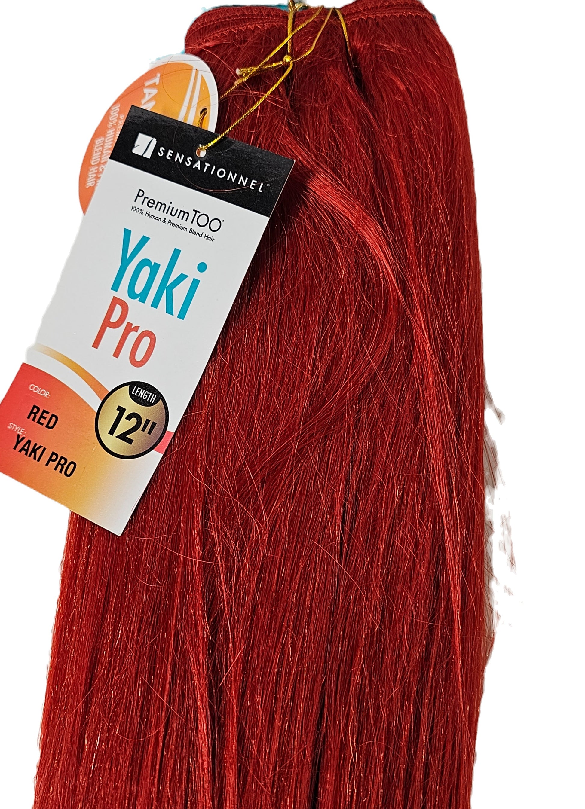 Human hair and premium blend weave straight for sew-in; weft; Yaki pro image 0