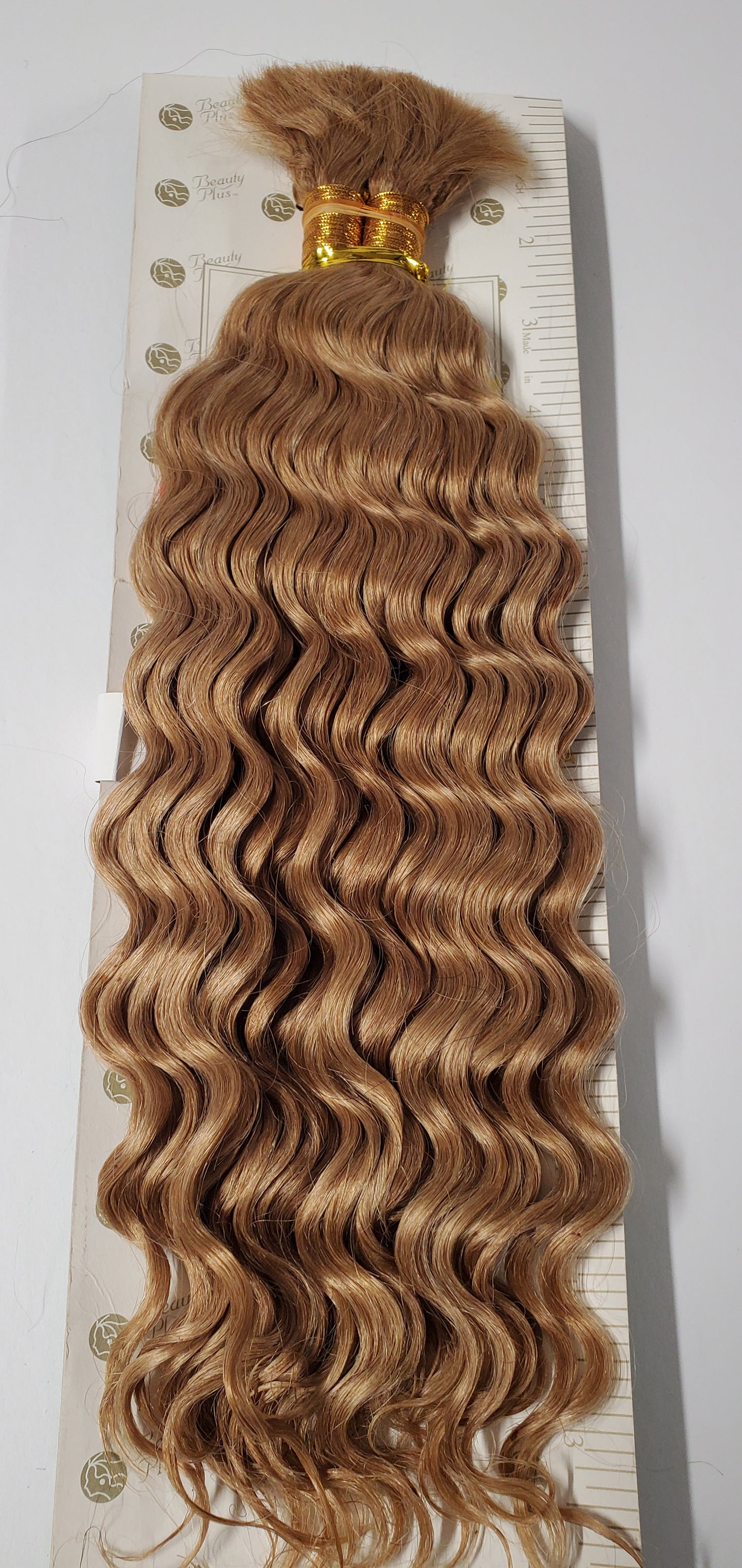 Human hair new deep bulk tangle-free for braiding; curly wet and wavy bulk hair. image 2