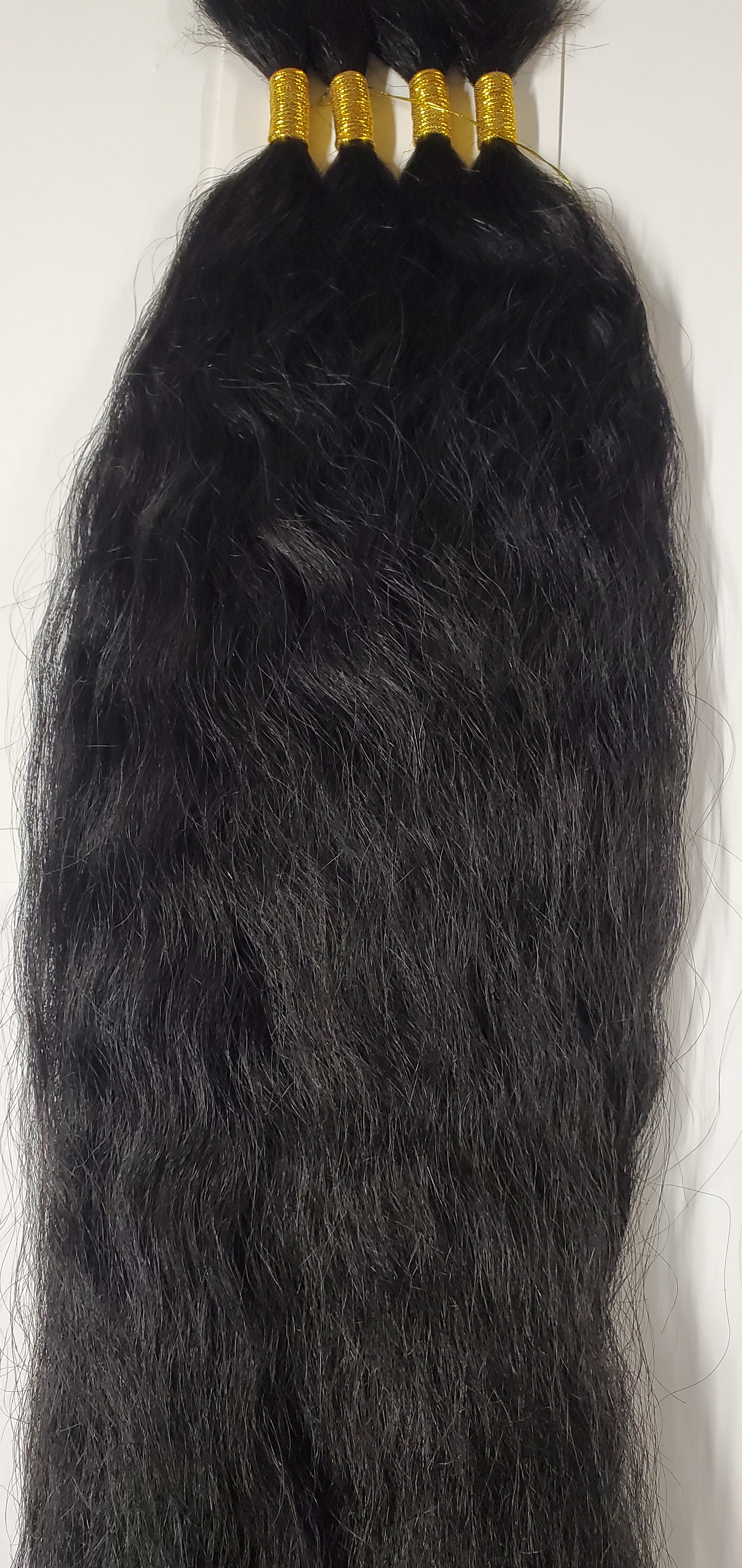 Wet and wavy human hair tangle-free french refined super bulk for braiding image 2