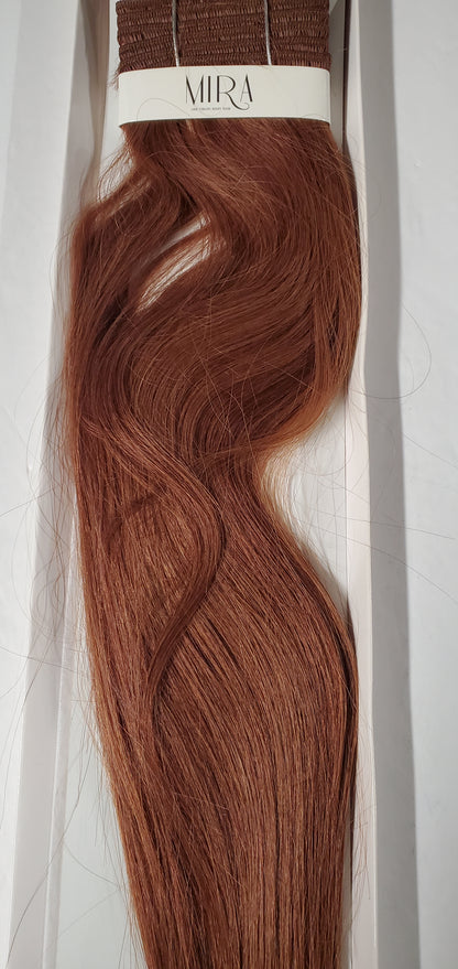 Virgin remy hair tangle-free yaky weave; straight sew-in weft image 6