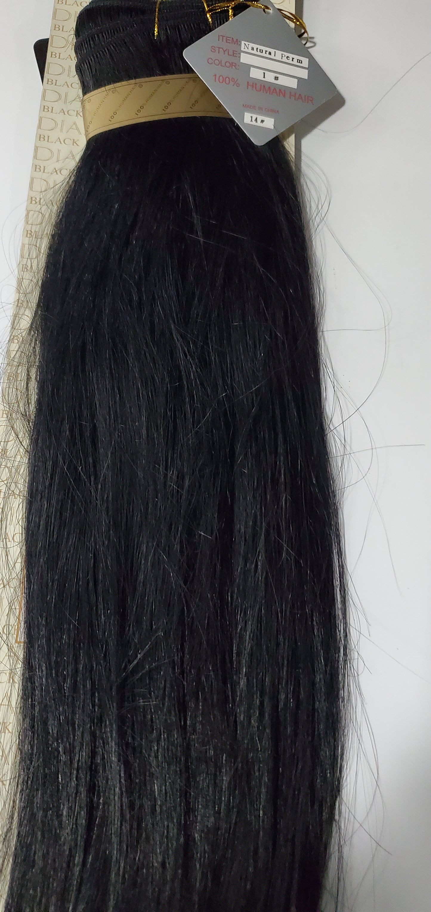 Remi human hair weave tangle-free; straight sew-in weft; natural texture image 1