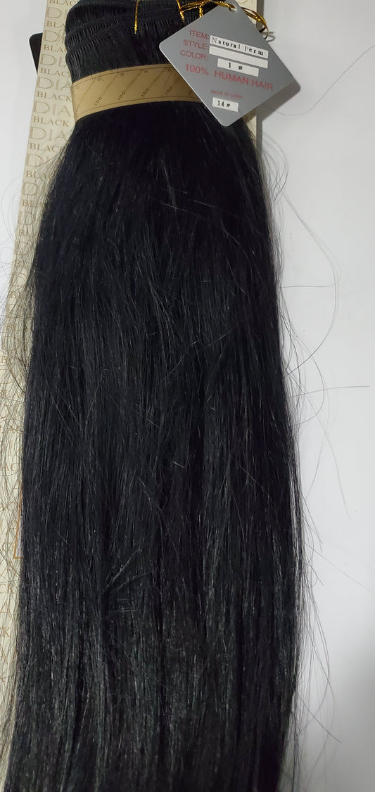 Remi human hair weave tangle-free; straight sew-in weft; natural texture image 1