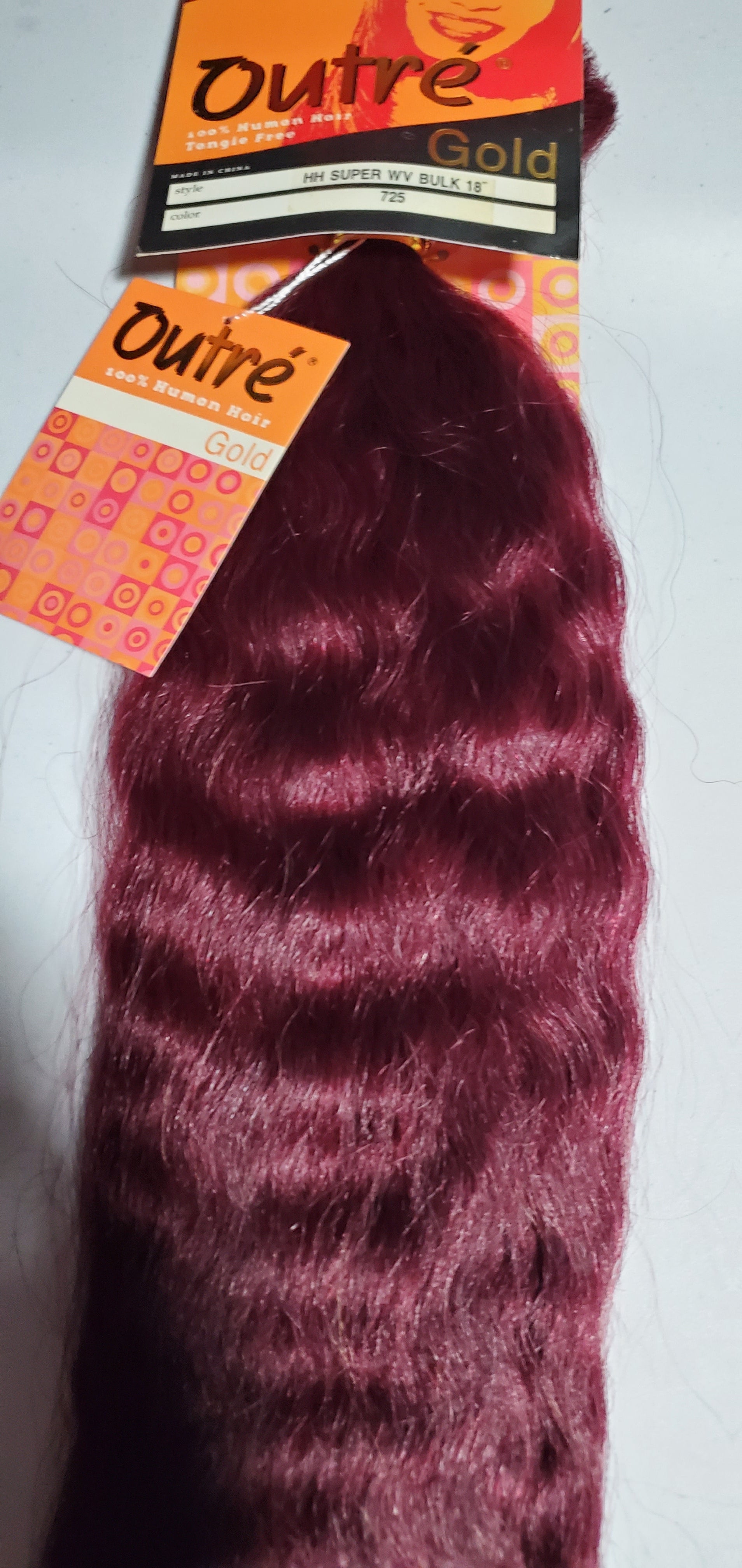 100% HUMAN HAIR SUPER WAVE BULK;OUTRE GOLD; BRAIDING;WAVY; FOR WOMEN image 2