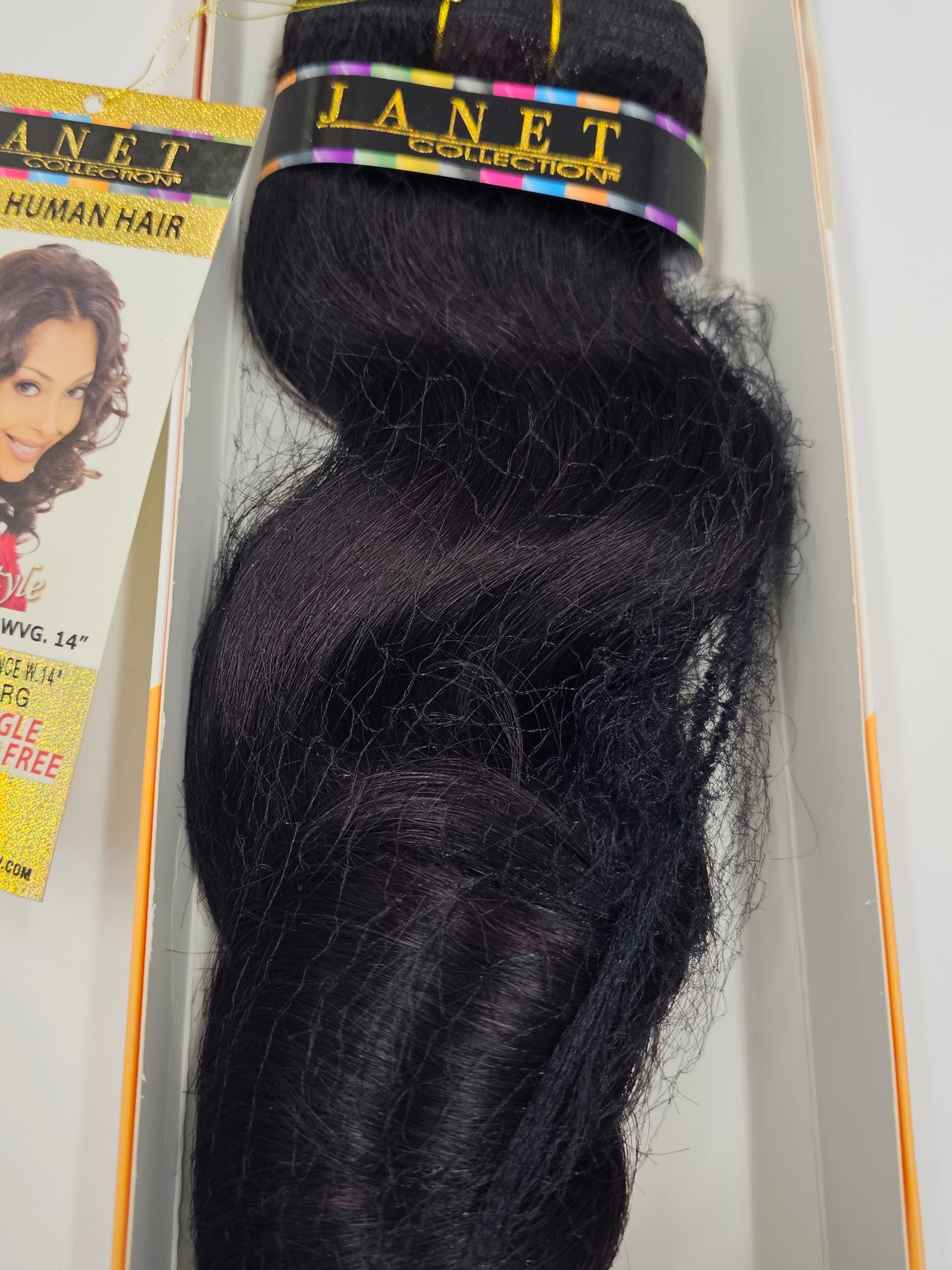Curly human hair weave tangle-free for sew-in; French body and romance; wefts. image 3