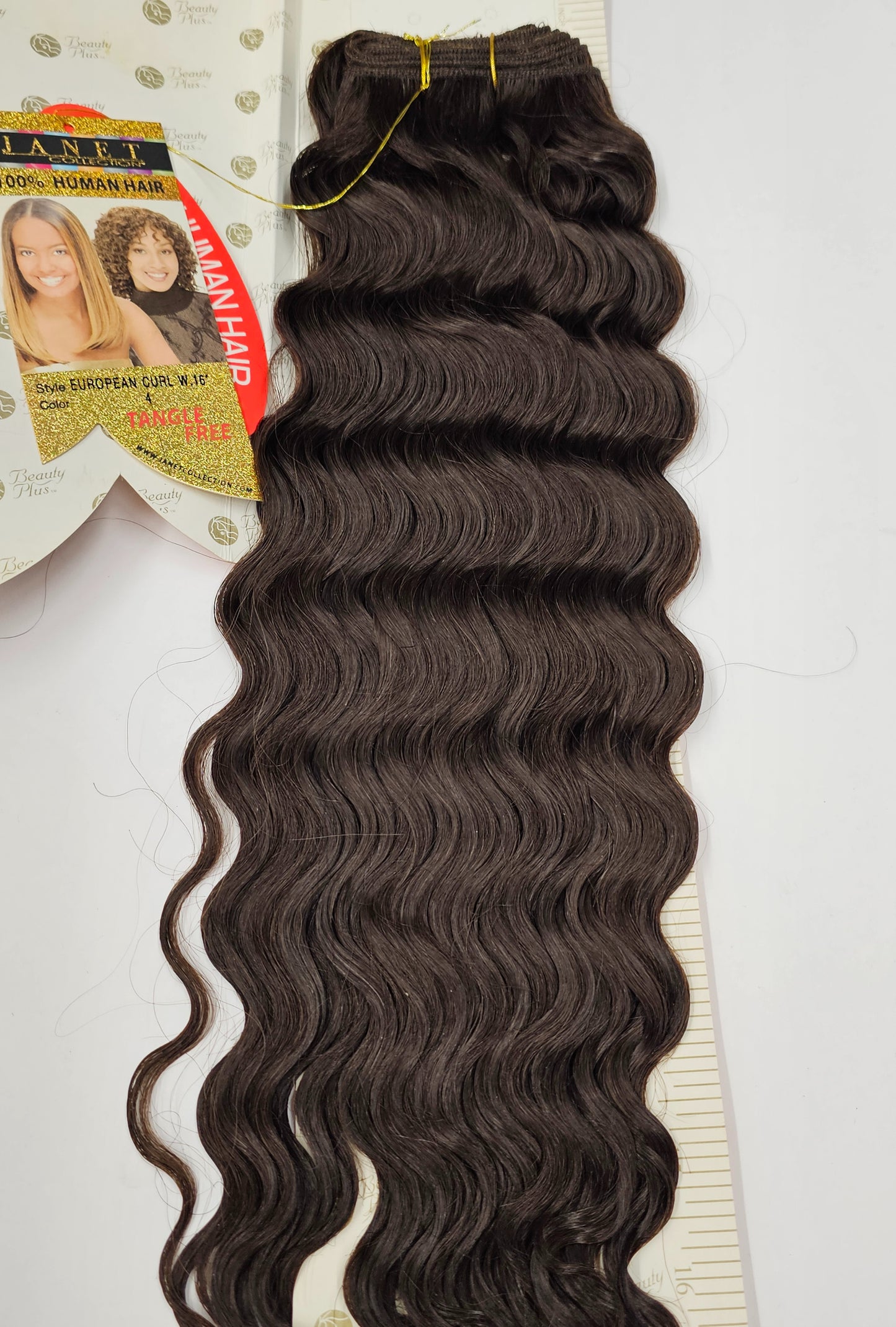 Curly human hair tangle-free weave for sew-in; European curl; wefts. image 9