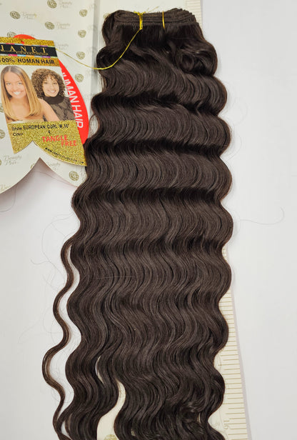 Curly human hair tangle-free weave for sew-in; European curl; wefts. image 9