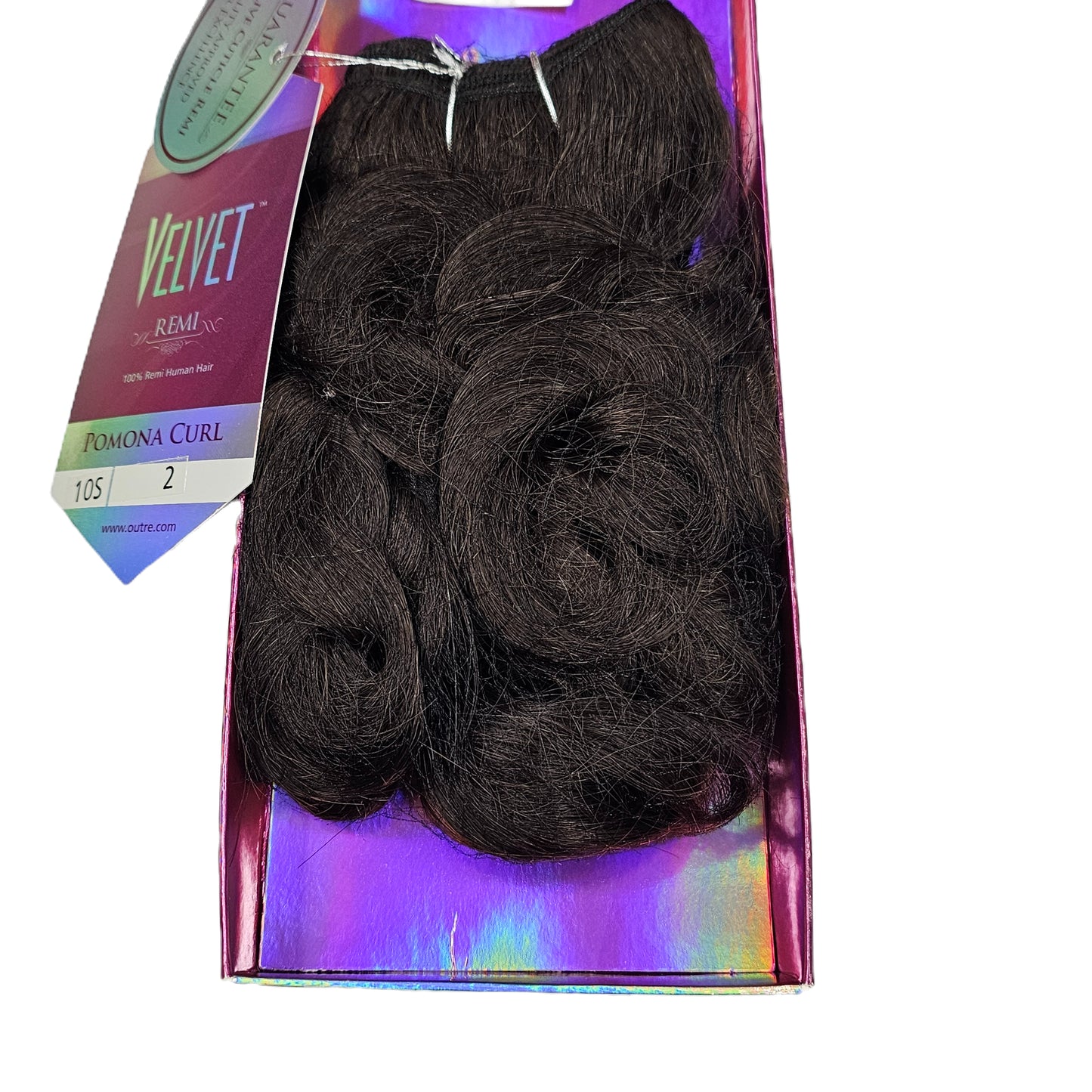 Velvet remi human hair weave; Pomona curl sew-in weft. image 4