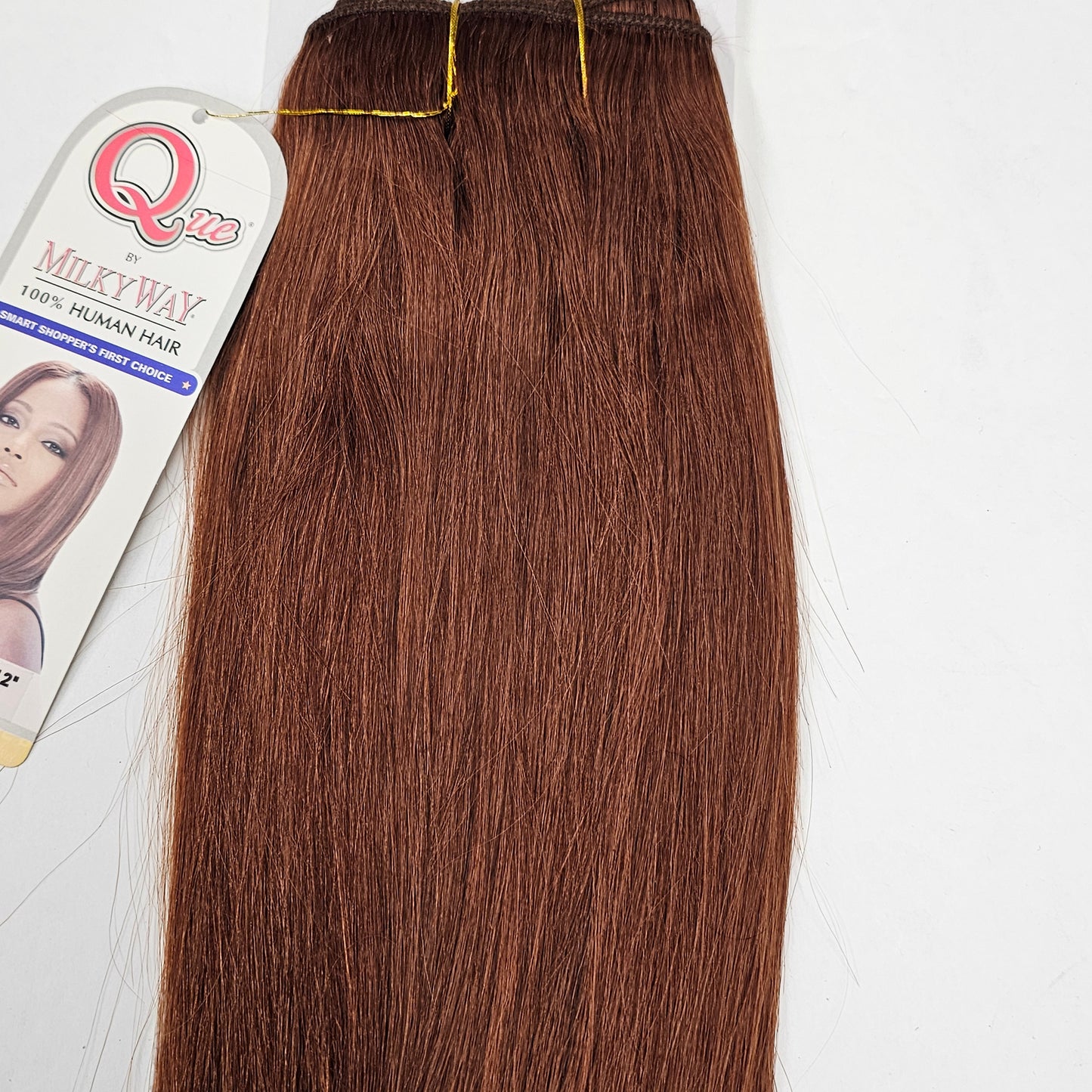 Human hair Yaky weave for sew-in; straight wefts Milky way Que image 1