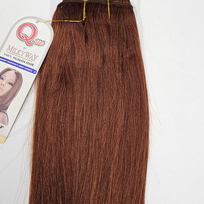Human hair Yaky weave for sew-in; straight wefts Milky way Que image 1