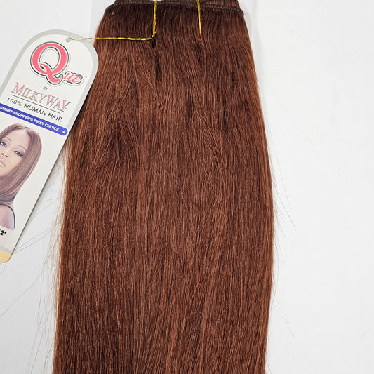 Human hair Yaky weave for sew-in; straight wefts Milky way Que image 1