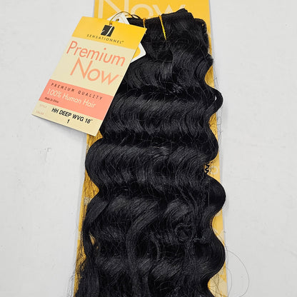 Human hair deep wave weaving; curly sew-in weft. image 0
