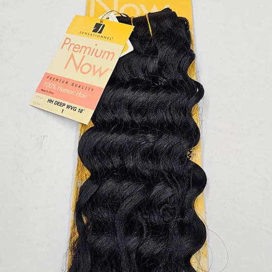 Human hair deep wave weaving; curly sew-in weft. image 0