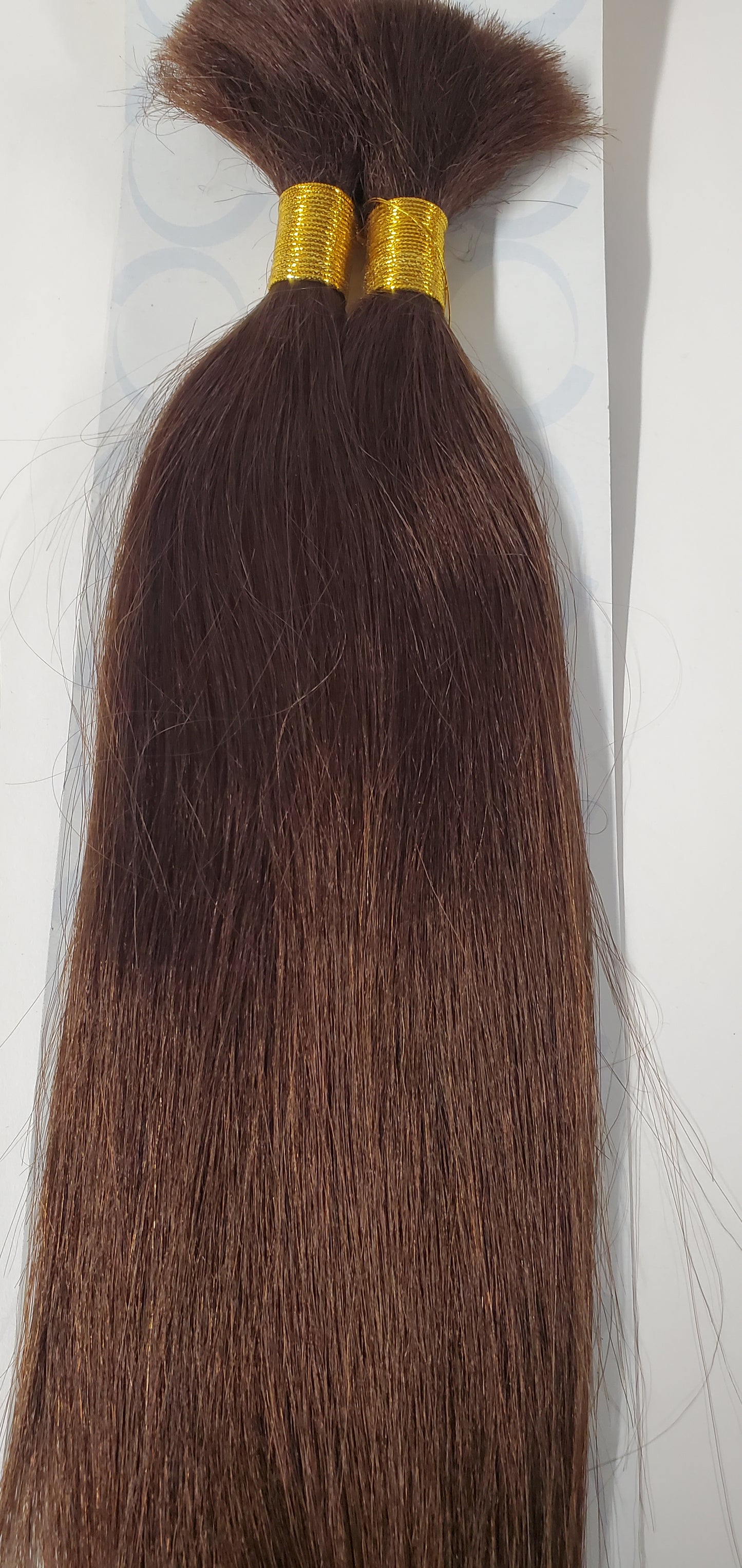 Human hair tangle-free micro perm yaki bulk for braiding; straight. image 3