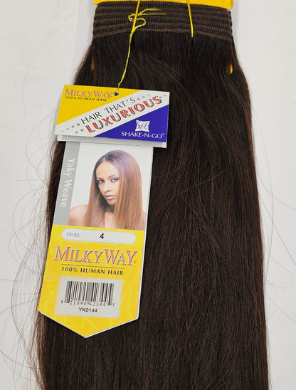 Human hair weave yaky straight for sew-in, wefts image 6