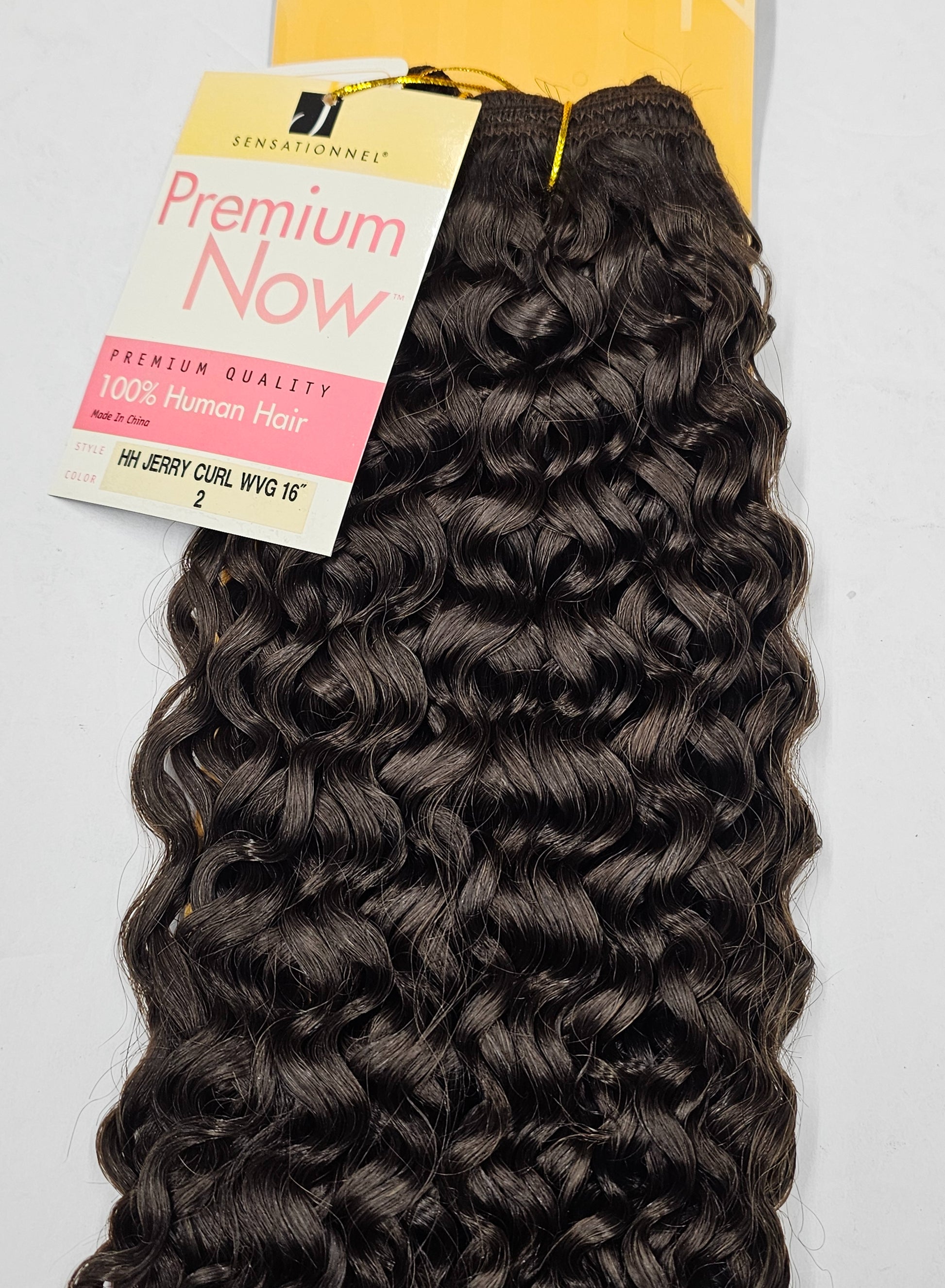 Human hair Jerry curl weaving; curly sew-in weft. image 2