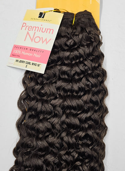 Human hair Jerry curl weaving; curly sew-in weft. image 2