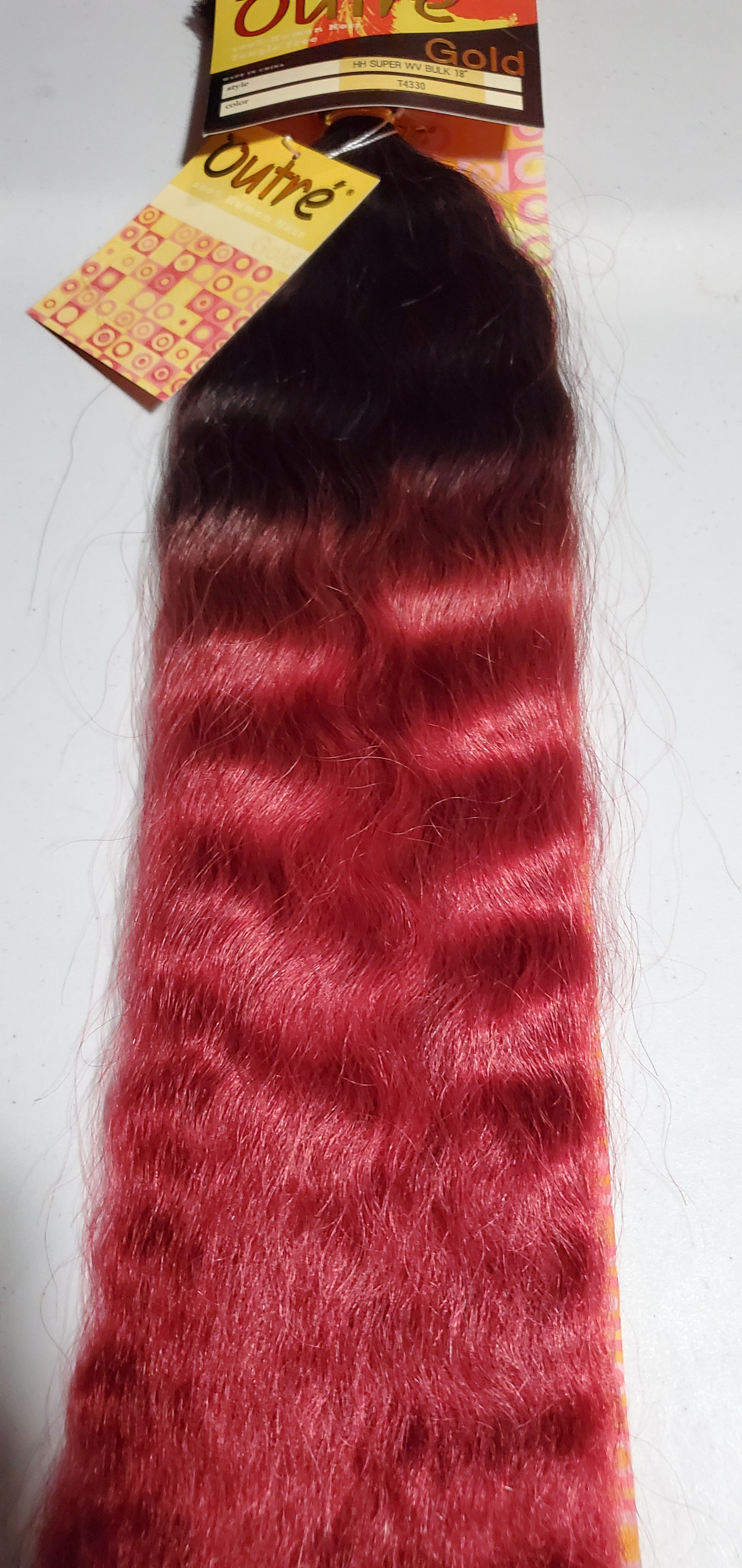 100% HUMAN HAIR SUPER WAVE BULK;OUTRE GOLD; BRAIDING;WAVY; FOR WOMEN image 4