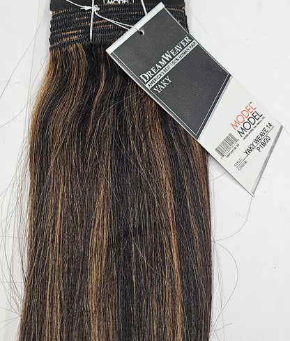 Tangle-free dreamweaver yaky weave for sew-in, weft, straight image 1
