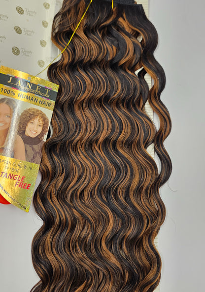 Curly human hair tangle-free weave for sew-in; European curl; wefts. image 4