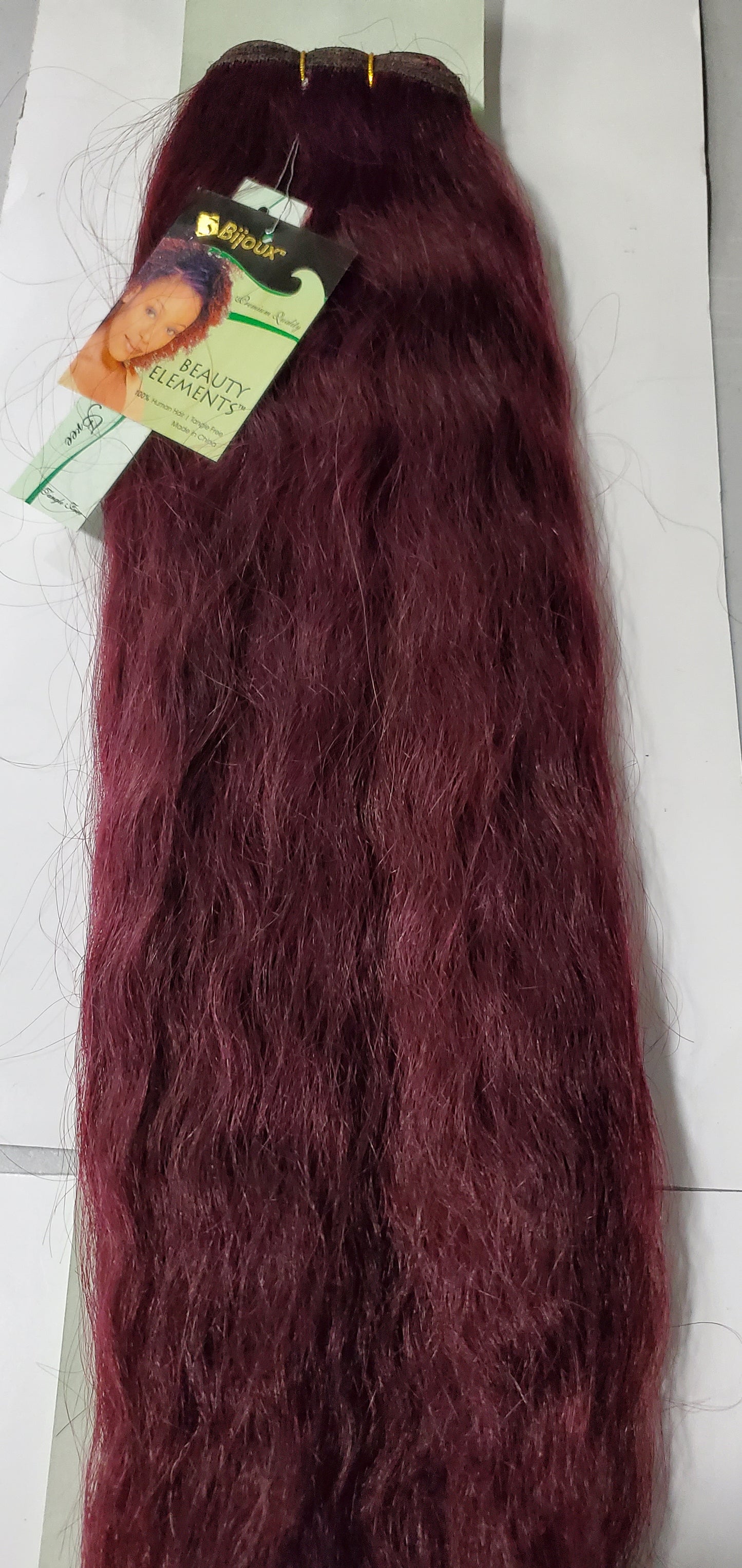 Human hair weave tangle-free  super wavy; sew-in weft; Bijoux image 2
