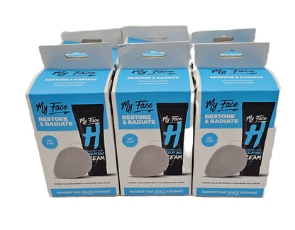 Lot of 6 My face hyaluronic and hydrating cream; restore and radiate; oil free image 0