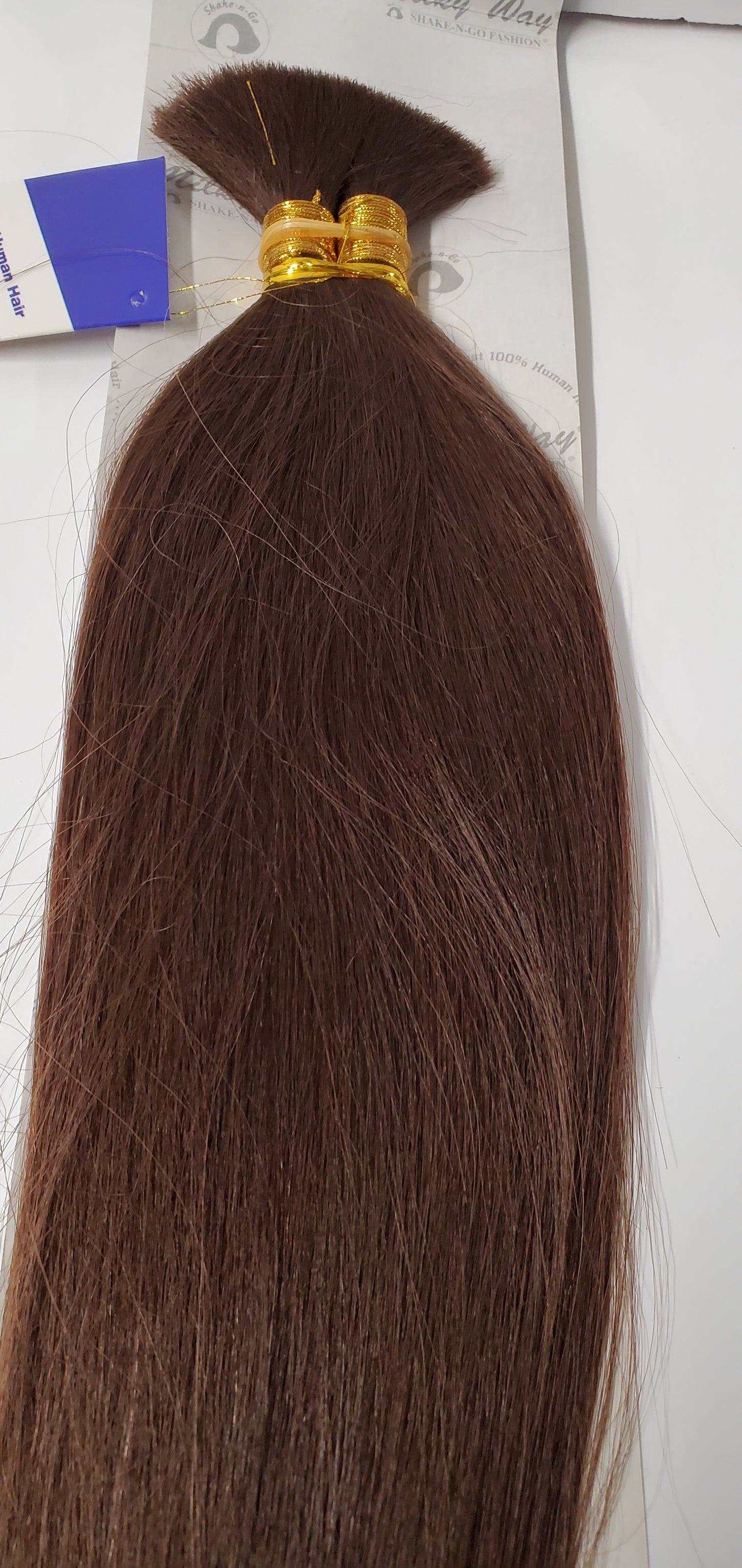 Human hair tangle-free yaki bulk  straight for braiding; 14 inch; Milky way. image 3