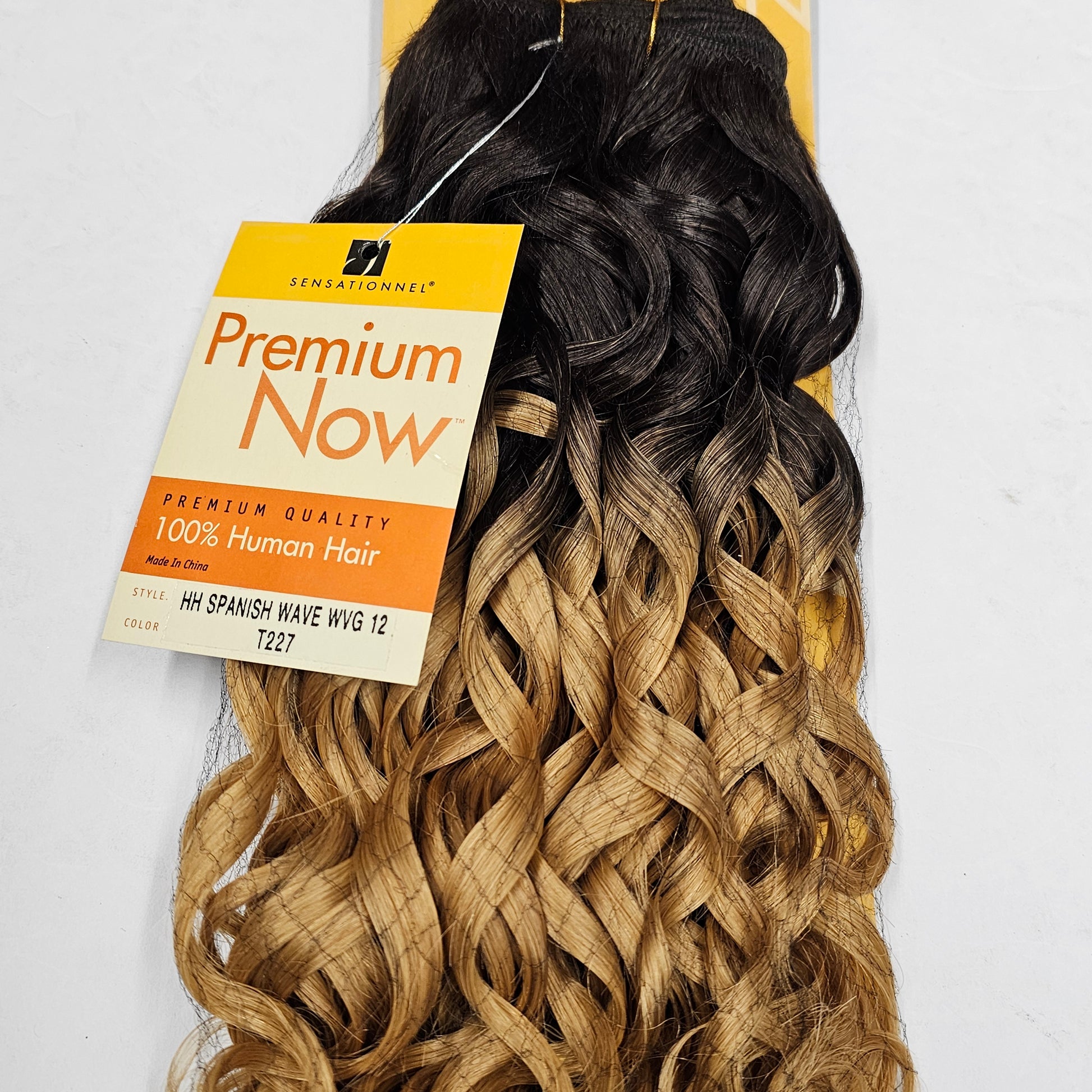 Human hair tangle-free spanish wave weave; curly sew-in weft. image 6