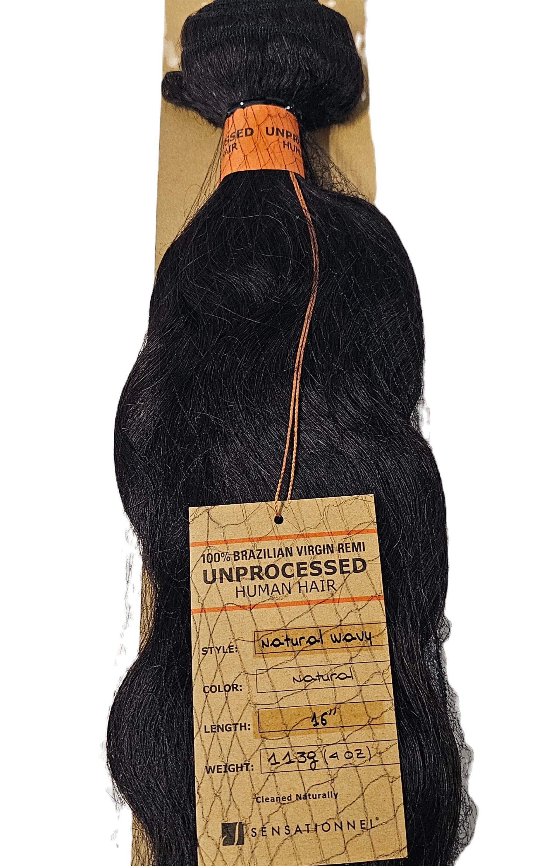 Natural wavy human hair weave for sew-in; brazilian virgin remi; bundle weft image 0
