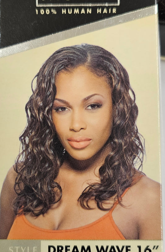 Human hair dream wave tangle-free; curly sew-in weft image 0