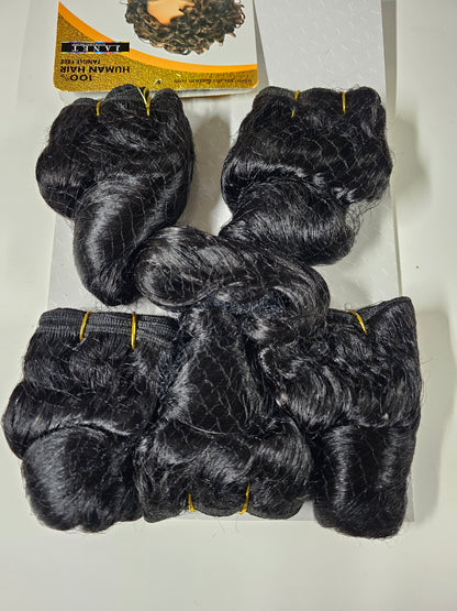 Human hair tangle-free weave; deep romance; sew-in; curly; 6pcs. image 3