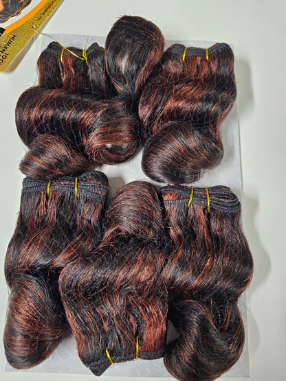 Human hair tangle-free weave; body romance; sew-in; curly; 6pcs image 5