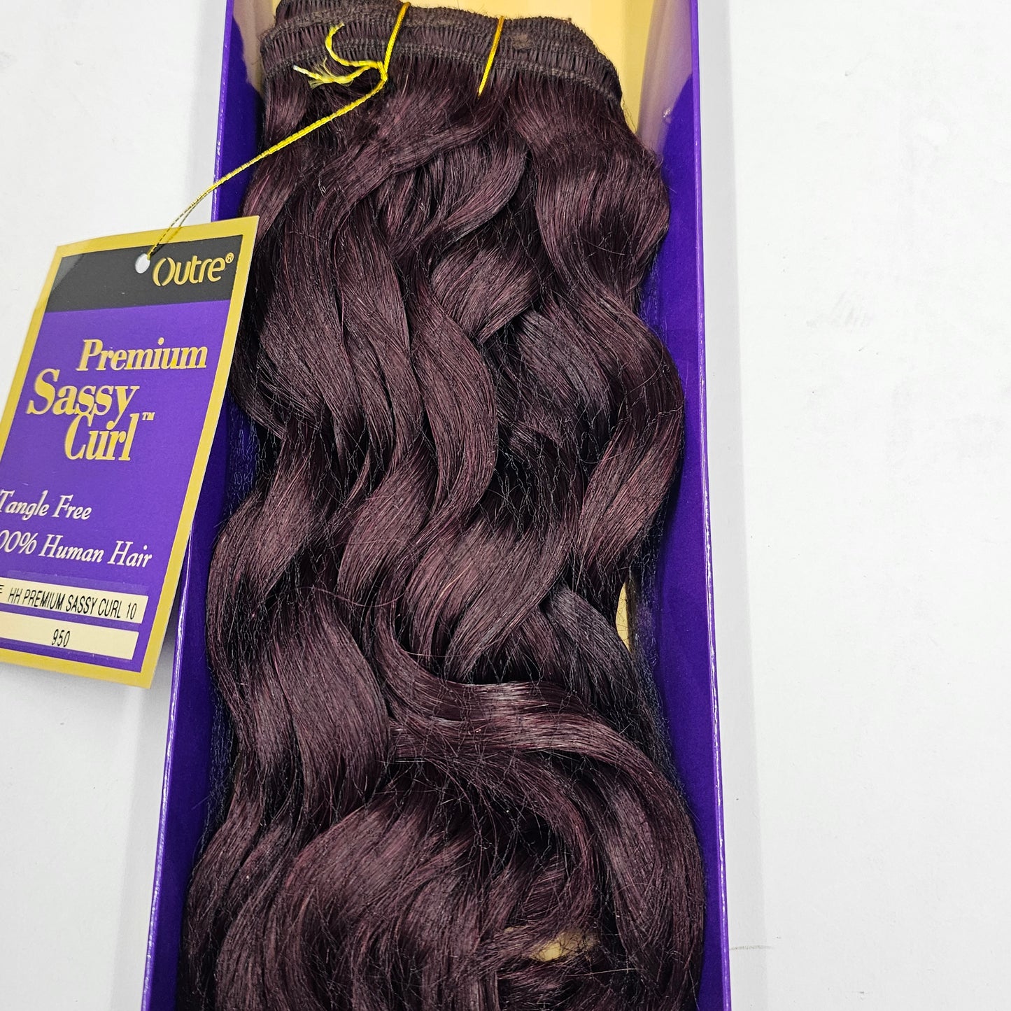 Curly human hair weave tangle-free for sew-in; Premium Sassy curl; wefts. image 3