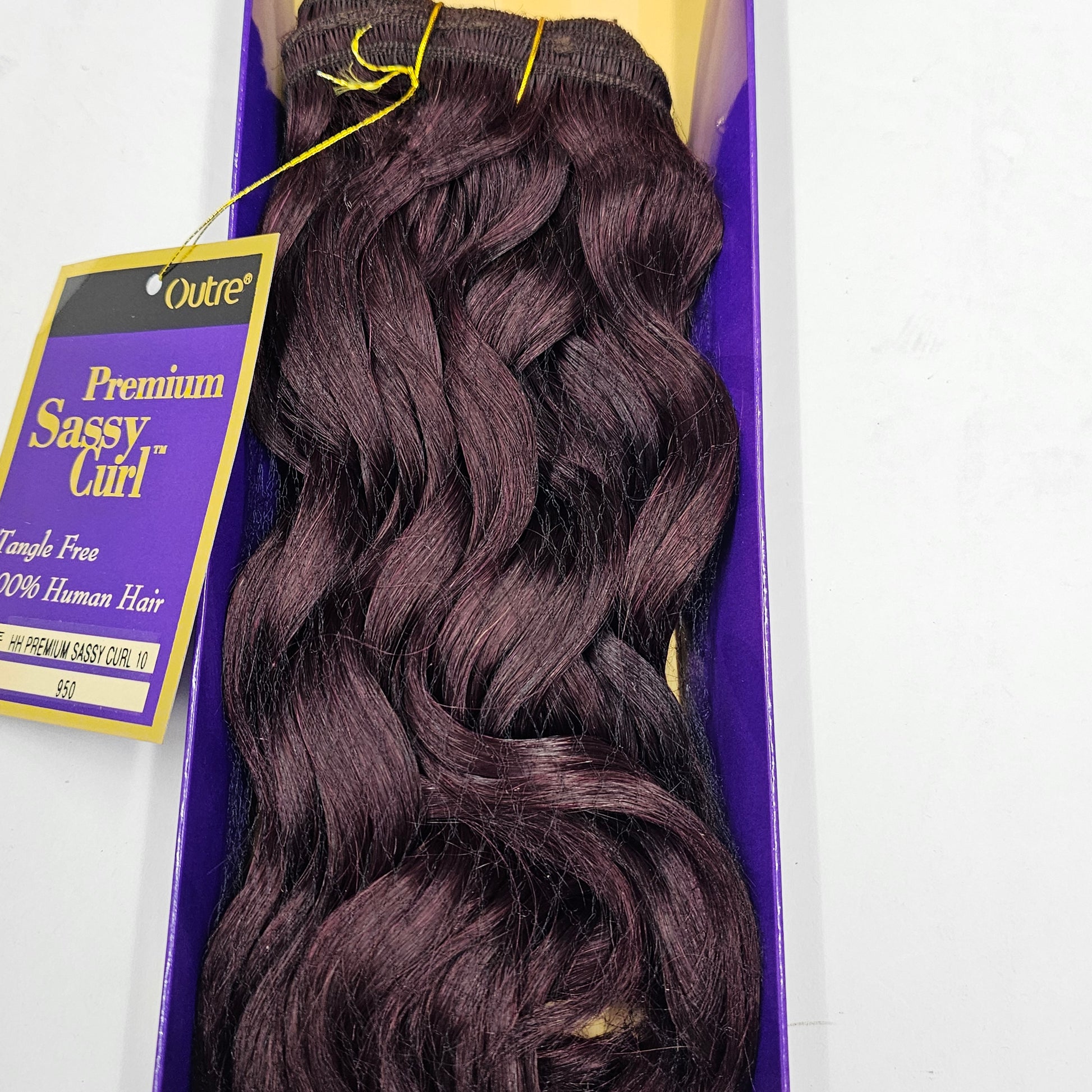 Curly human hair weave tangle-free for sew-in; Premium Sassy curl; wefts. image 3