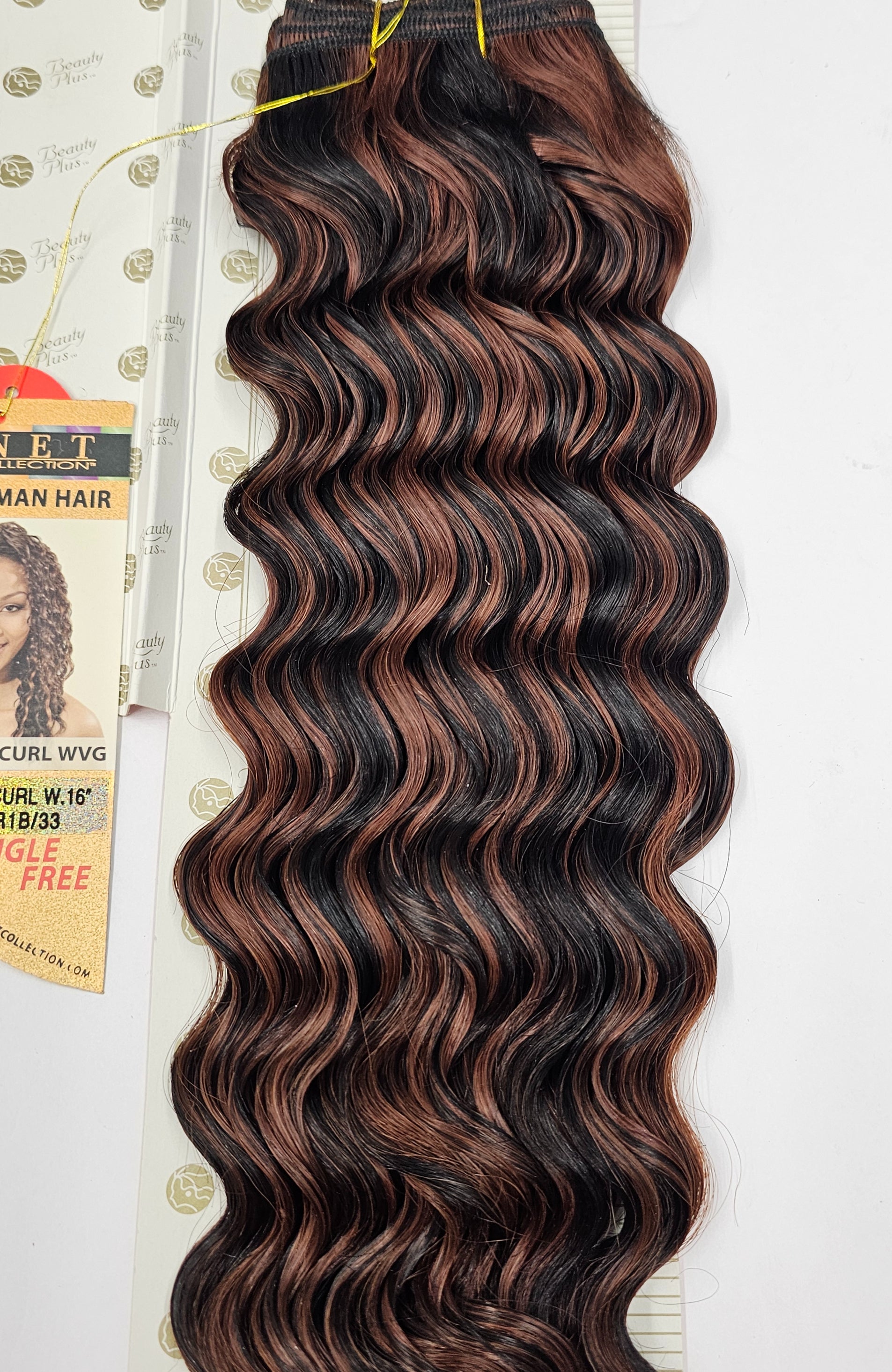 Curly human hair tangle-free weave for sew-in; European curl; wefts. image 8