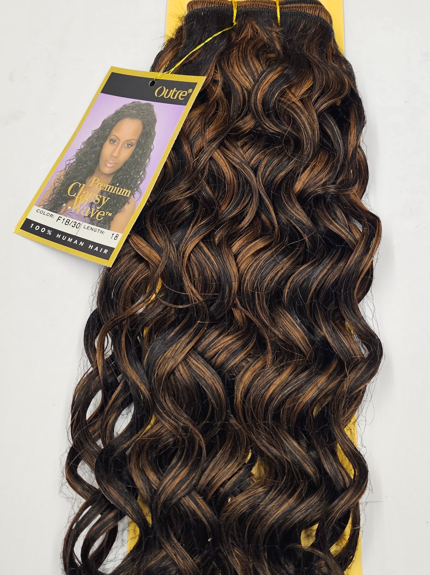 Human hair tangle -free premium classy wave; curly sew-in weft; Outre image 0