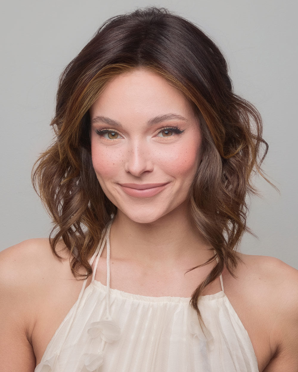 Medium Wavy TP Mono (Exclusive) | Lace Front & Monofilament Synthetic Hair Topper by Amore