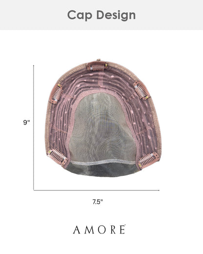 Medium Wavy TP Mono | Lace Front & Monofilament Synthetic Hair Topper by Amore
