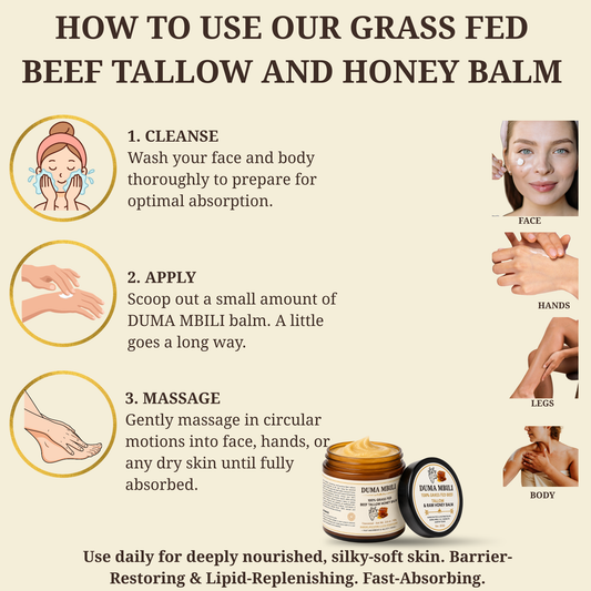 Duma Mbili 100% Grass-Fed Tallow &amp; Honey Balm
