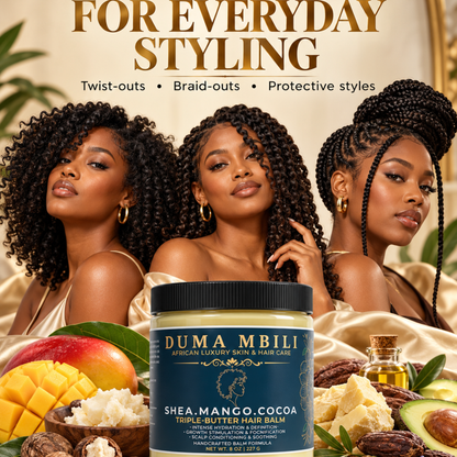 Duma Mbili Shea • Mango • Cocoa Triple-Butter Hair Balm
