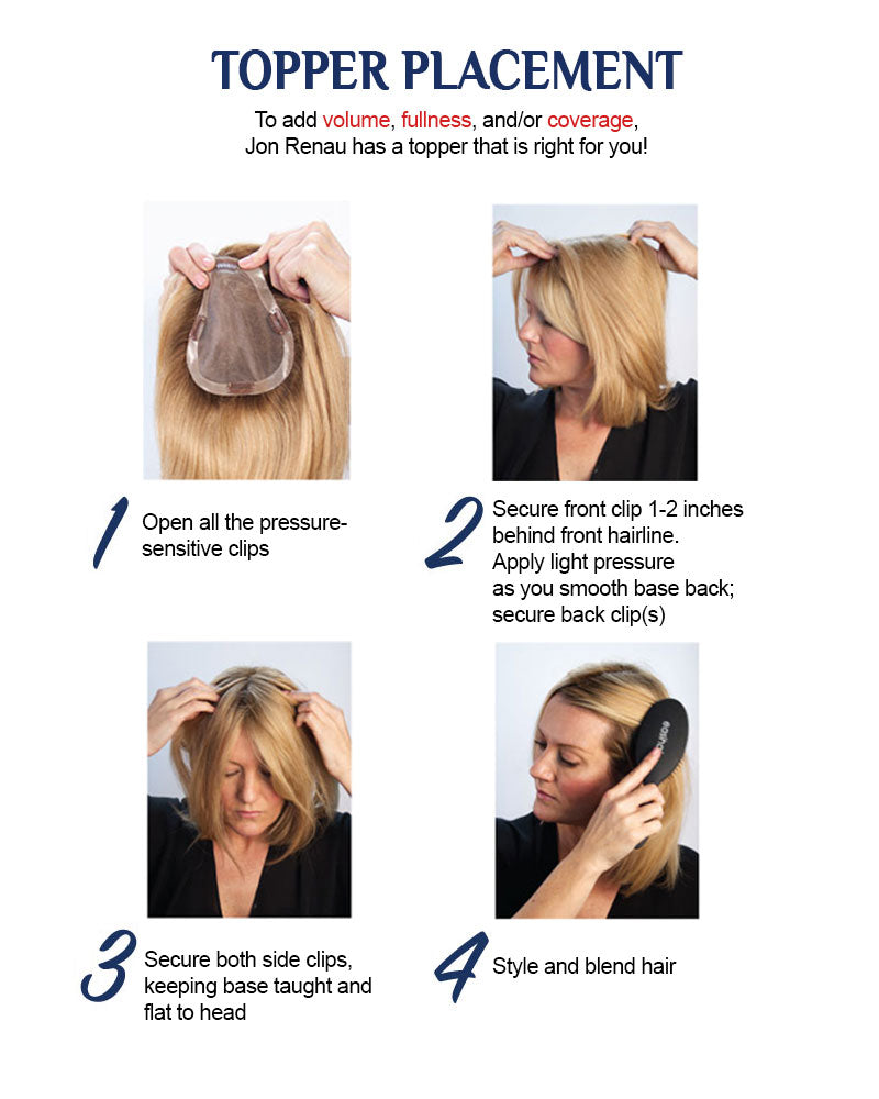 EasiPart HD XL 12 inch (Exclusive) | Monofilament Clip-in Crown Volumizer Topper by Jon Renau