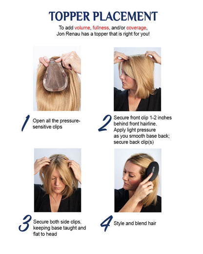 EasiPart HD XL 18 inch | Monofilament Clip-in Crown Volumizer Topper by Jon Renau