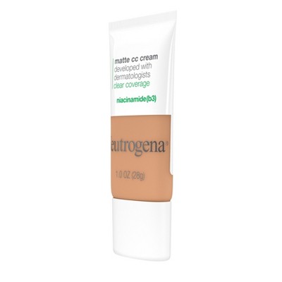Neutrogena Clear Coverage Flawless Matte Color Correcting Cream 6.0 Wheat - New