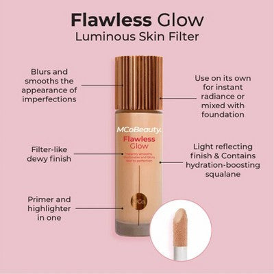 MCoBeauty Flawless Glow Luminous Skin Filter 5 1.01 fl oz - New