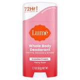 Lume Whole Body Women's Invisible Cream Stick Deodorant Peony Rose Scent 2.2oz - Imperfect Container