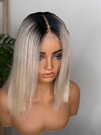 Blonde balayage virgin human hair Bob wig